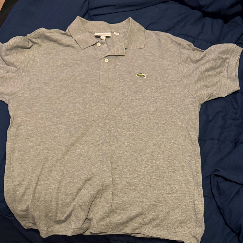 Lacoste Men's Heather Gray Polo Shirt